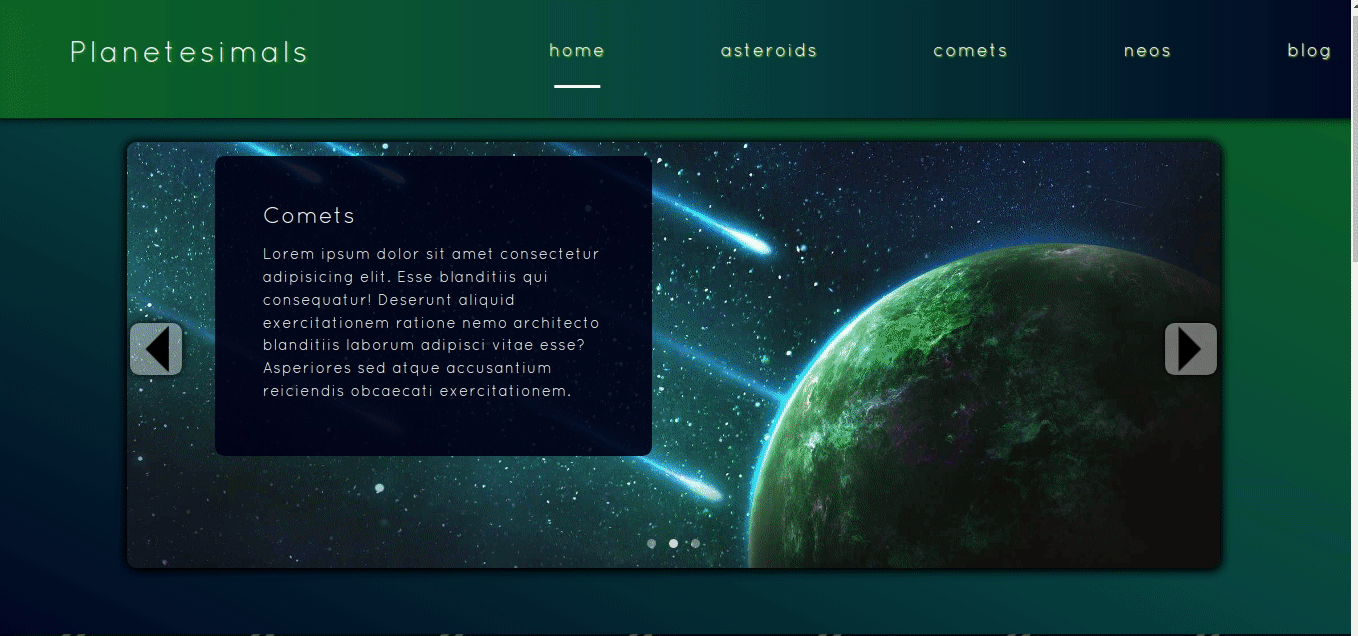 Homepage of the Planetesimals Project